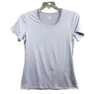 Cool 32 Tee shirt size LARGE pastel purple S/L soft athletic yoga workout gym